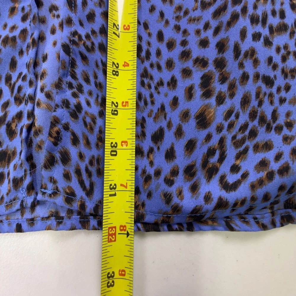 NWT Skies Are Blue Animal Print A-Line Skirt Brown Blue Size XS